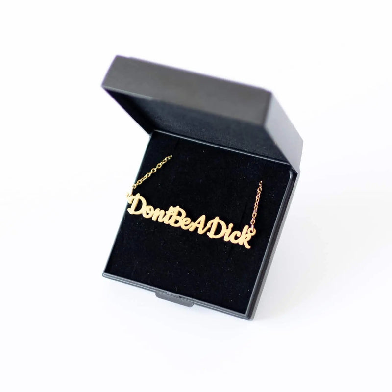 Don't be a dick necklace
