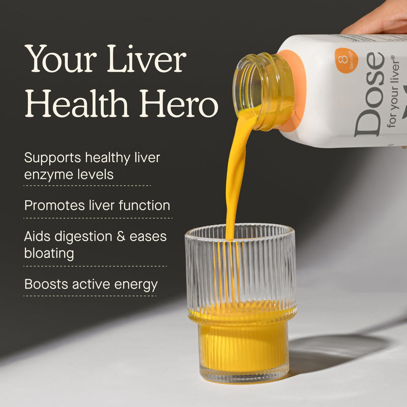 DOSE Liver Cleanse Detox & Repair - Organic Milk Thistle & Turmeric (16oz x3)