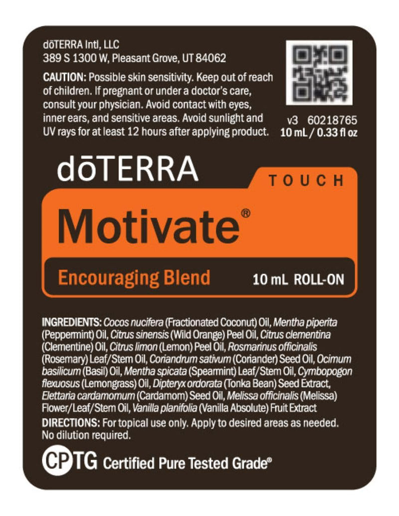 doTERRA Motivate Touch Roller — Uplift & Focus Essential Oil Blend