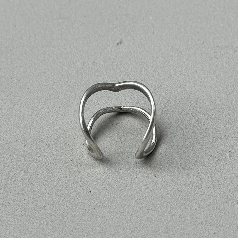 Double Arrow Silver Ring