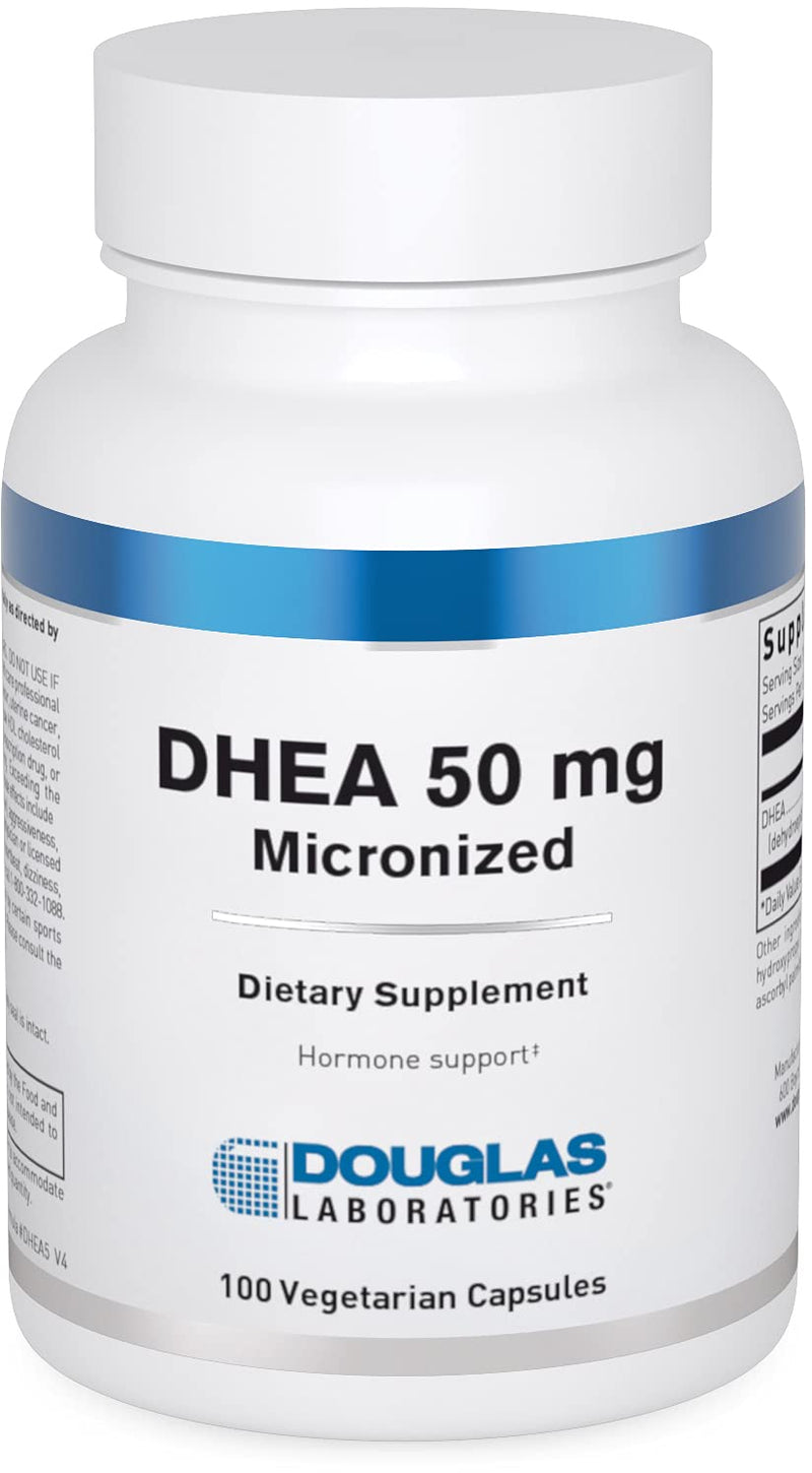 Douglas Laboratories DHEA 50 mg Capsules – Micronized for Hormone Balance, Immunity, Brain & Bone Health | Non-GMO | 100 Vegetarian Capsules
