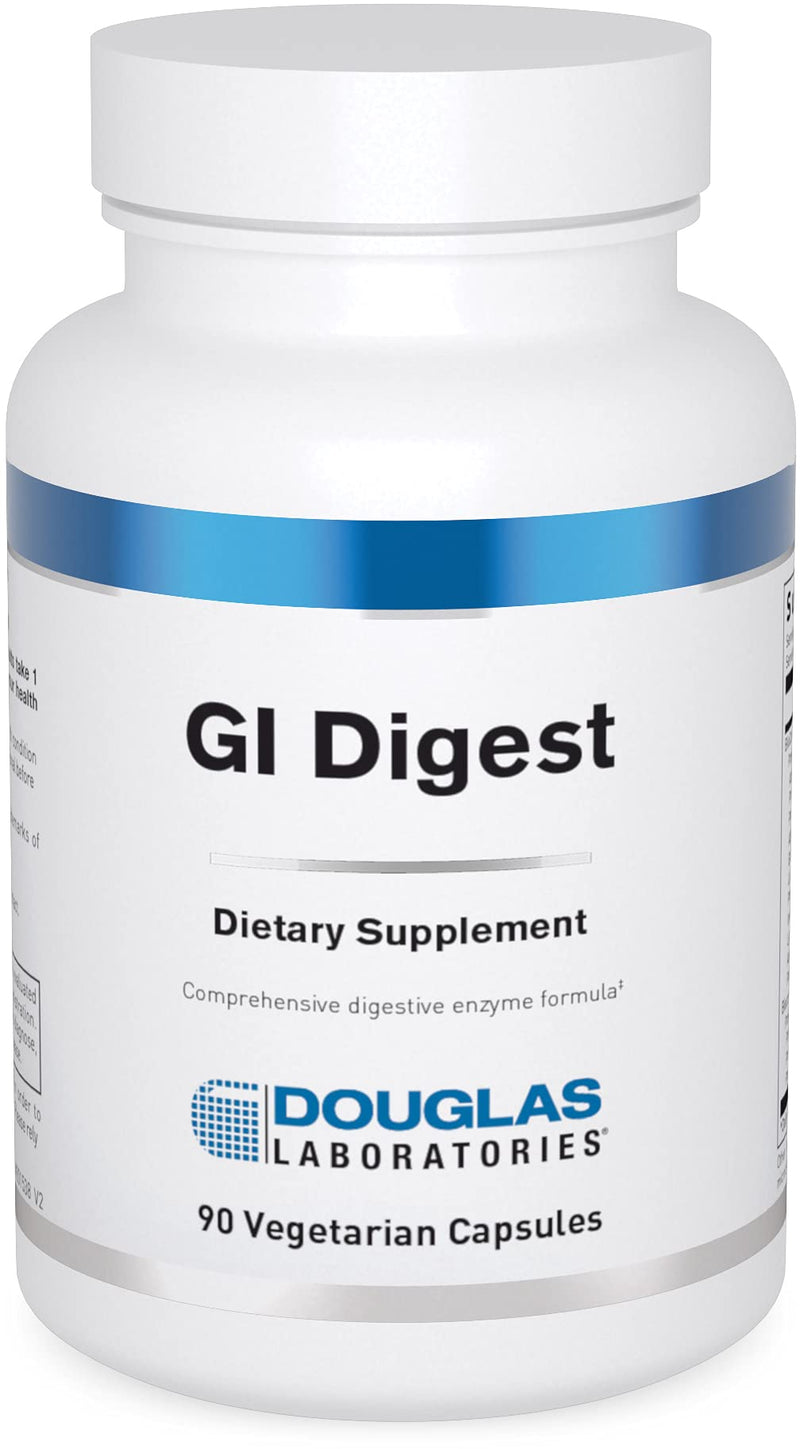 Douglas Laboratories G.I. Digest | Complete Enzyme Formula with Gluten & Dairy Enzymes | 90 Capsules