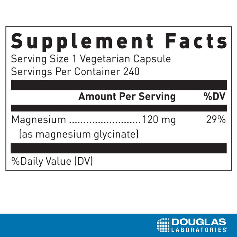 Douglas Laboratories Magnesium Glycinate | Supports Normal Heart Function & Bone Formation | 240 Capsules