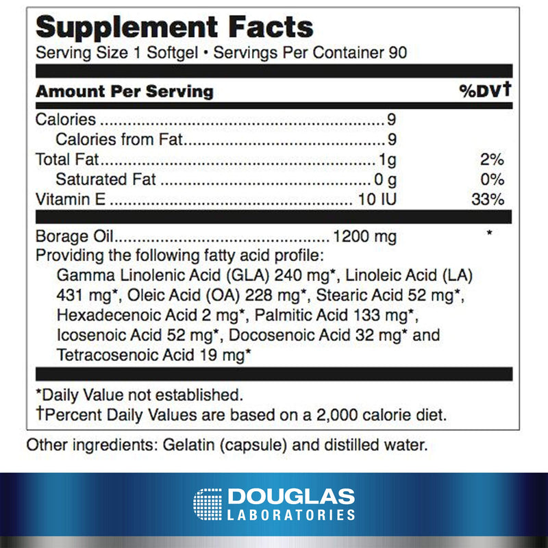 Douglas Laboratories Ultra GLA (Borage Oil) 240 mg GLA | 90 Softgels