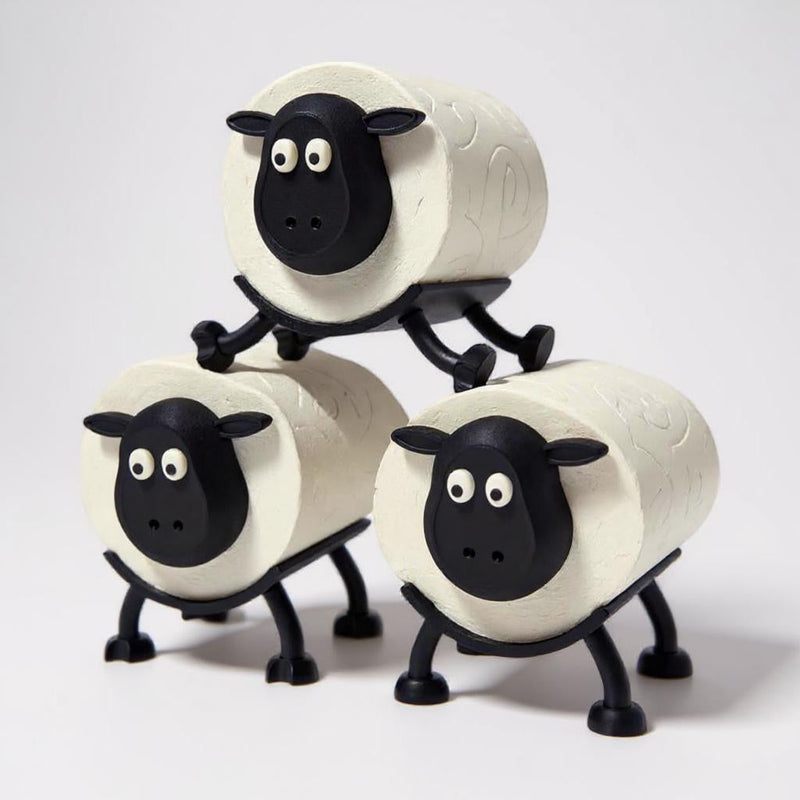 The Trio Sheep Toilet Roll Holder – Funny 3D Printed Bathroom Décor | Made in UK |