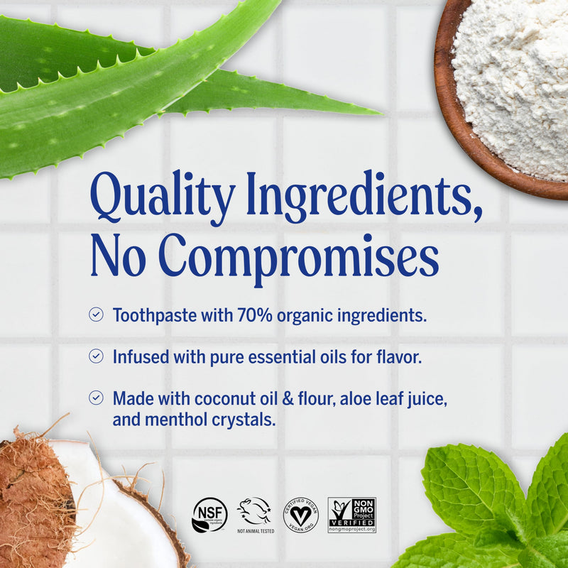 Dr. Bronner's All-One Toothpaste 3-Pack Variety - Peppermint, Cinnamon & Anise (5 oz each) - 70% Organic, SLS Free, Fluoride Free
