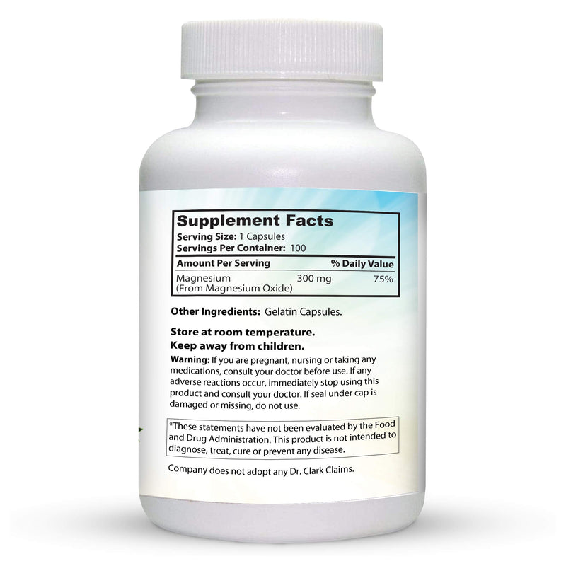 Dr. Clark Magnesium Oxide Supplement 300 mg – 200 Capsules (Pack of 2)