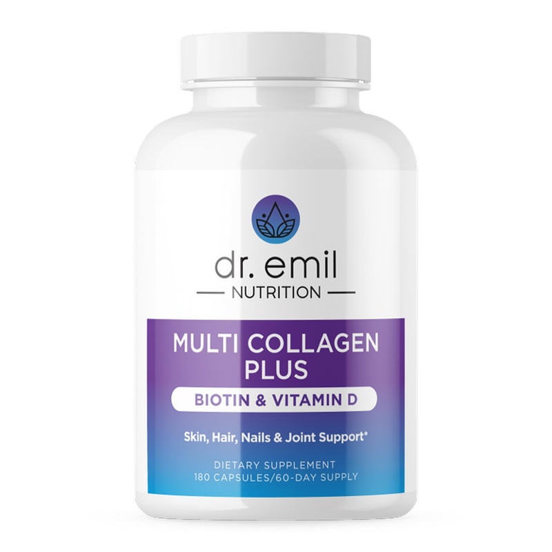 DR. EMIL NUTRITION Multi Collagen Peptides Plus Biotin & Vitamin D — Hair, Skin & Nails Support, 60 Servings