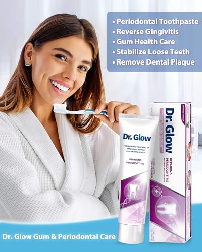 Dr. Glow Gum Disease Treatment Toothpaste – Periodontitis & Gingivitis Care, Fluoride Free 3.52 oz