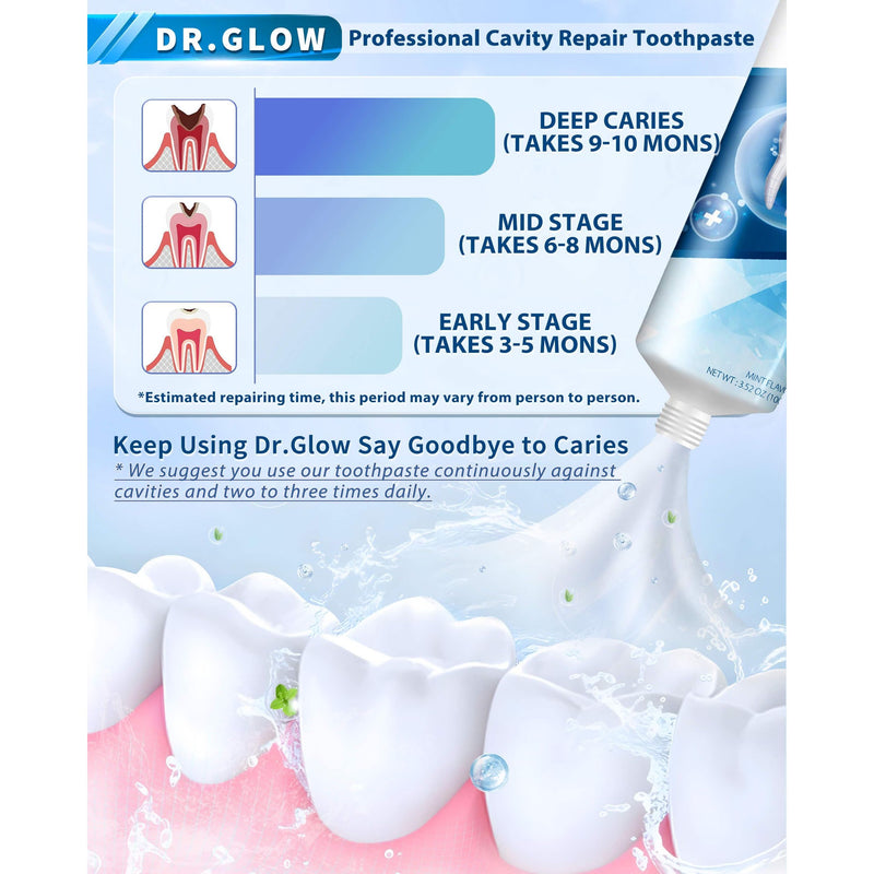 Dr. Glow Cavity Repair Toothpaste – Fluoride-Free Remineralizing Hydroxyapatite