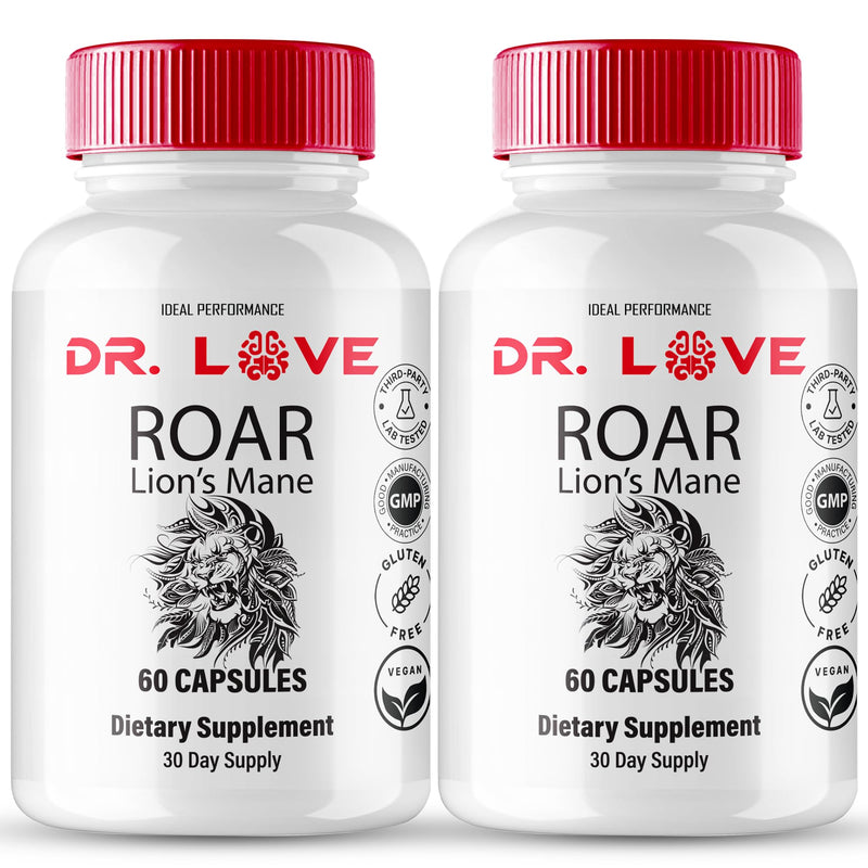 Dr. Love Roar Lion’s Mane Capsules – Official Dr. Love Supplement for Men | Maximum Strength