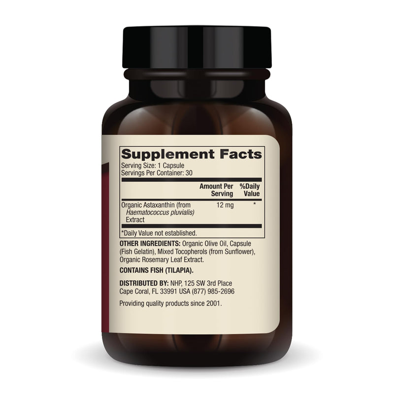 Dr. Mercola Astaxanthin 12 mg – 30 Servings, Non-GMO Dietary Supplement for Immune, Vision & Skin Support