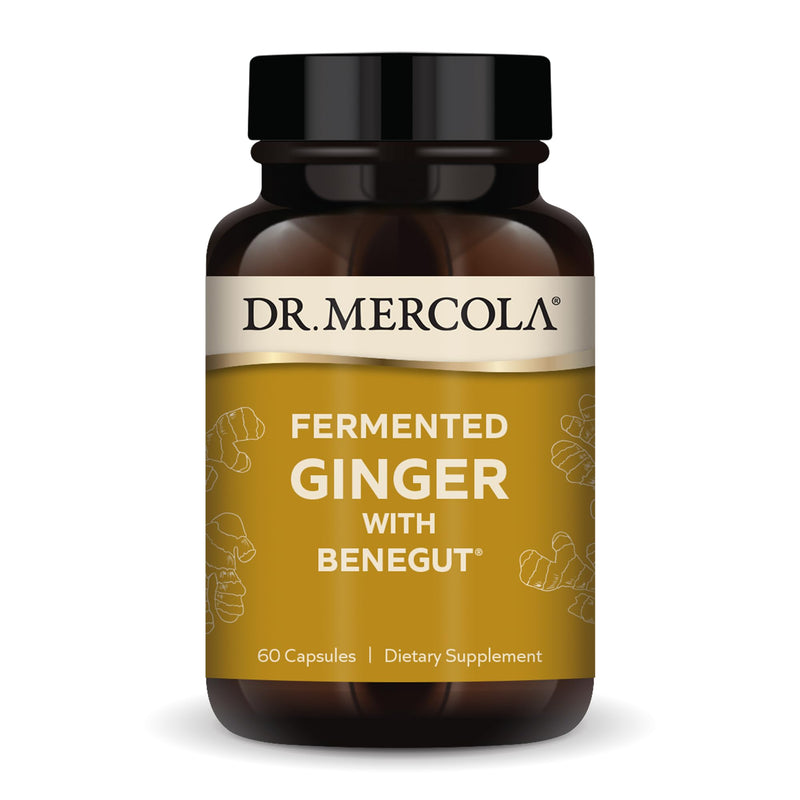 Dr. Mercola Fermented Ginger with Benegut – Supports Digestive & Gut Health | 60 Capsules