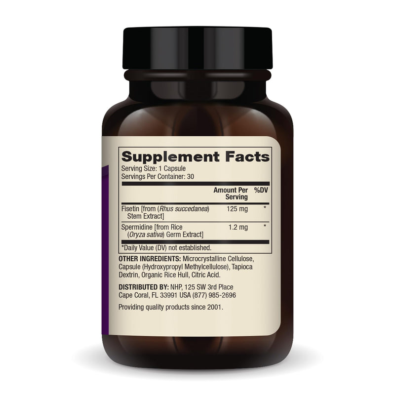 Dr. Mercola Fisetin & Spermidine – 30 Capsules, 125 mg Fisetin | Non-GMO, Gluten Free, Soy Free