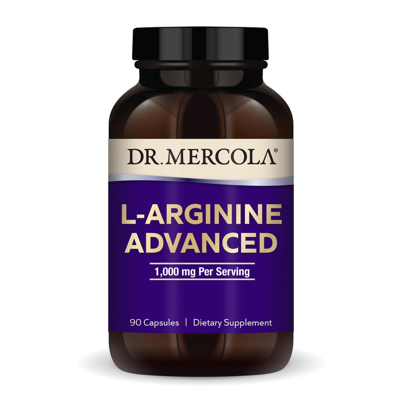 Dr. Mercola L-Arginine Advanced - 30 Servings (90 Capsules) | 1000 mg per Serving | Non-GMO Dietary Supplement