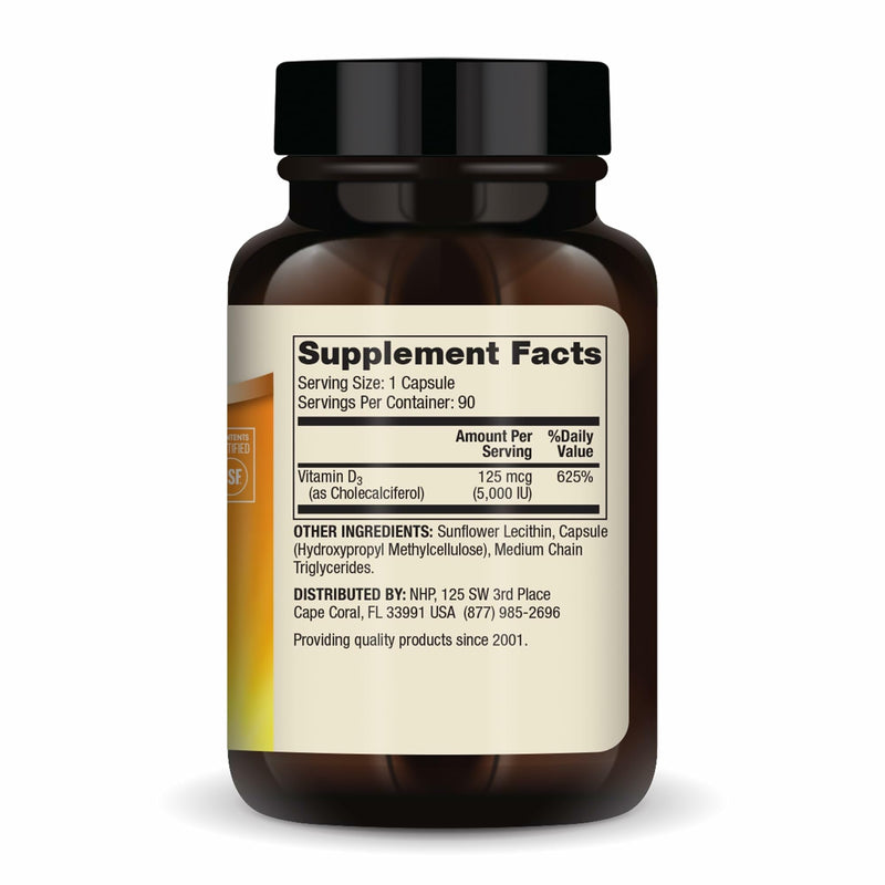 Dr. Mercola Liposomal Vitamin D3 5,000 IU – Supports Heart, Bone & Immune Health – 90 Capsules
