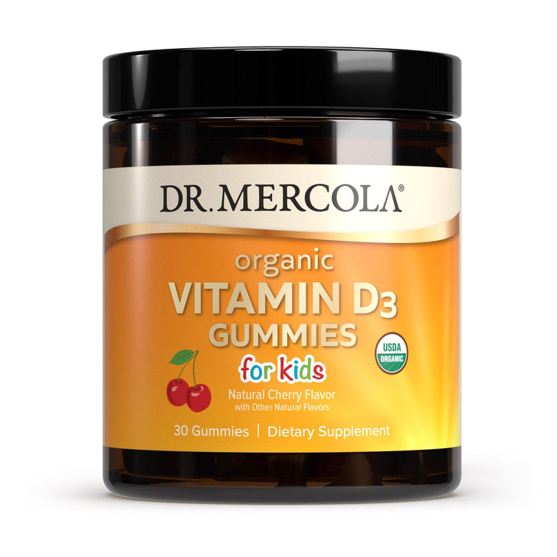 Dr. Mercola Organic Vitamin D3 Gummies for Kids – 1,000 IU, 30 Servings | USDA Organic