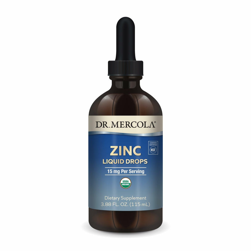Dr. Mercola Zinc Drops – 15 mg Organic Zinc, Immune Support | USDA Organic