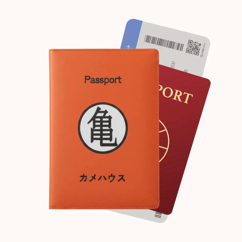 Dragonball Z Kame House Orange Passport Cover