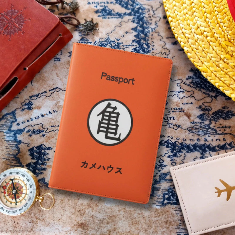 Dragonball Z Kame House Orange Passport Cover