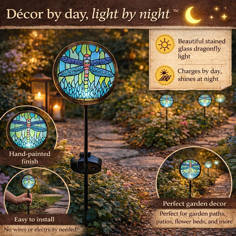 Large Dragonfly Solar Stake Light 89cm Waterproof Garden LED