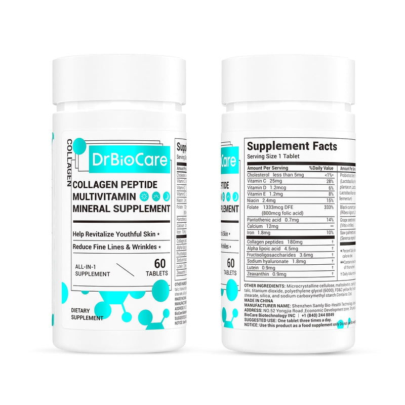 DrBioCare Collagen Peptides for Women – Beauty Vitamin & Mineral Supplement