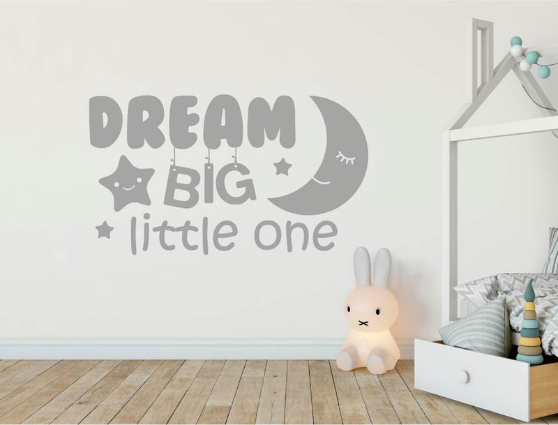 Dream Big Little One Wall Sticker – Inspirational Nursery Wall Decal for Baby