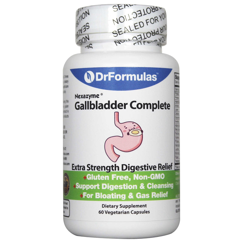 DrFormulas 18 Digestive Enzymes - Gallbladder & Pancreatic Support (60 Capsules)