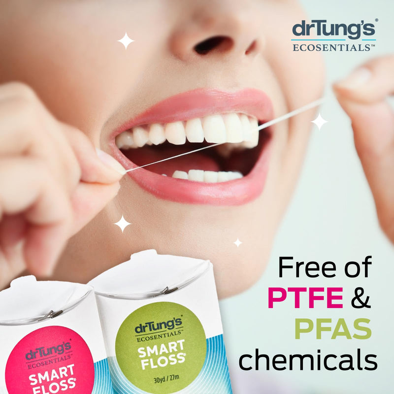 drTung's Smart Floss - 30 yds, Natural Cardamom Flavor, 2 Count (Colors May Vary)