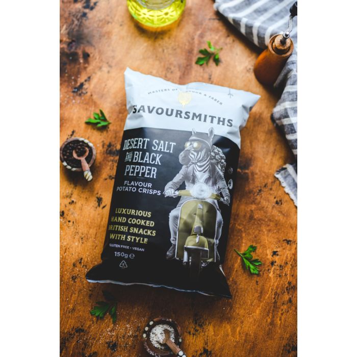 Desert Salt and Black Pepper Flavour Potato Crisps