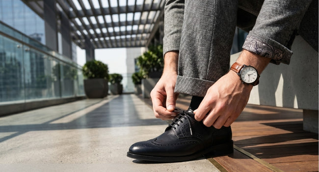 QUIVE London Kensington Men's Leather Derby Shoes