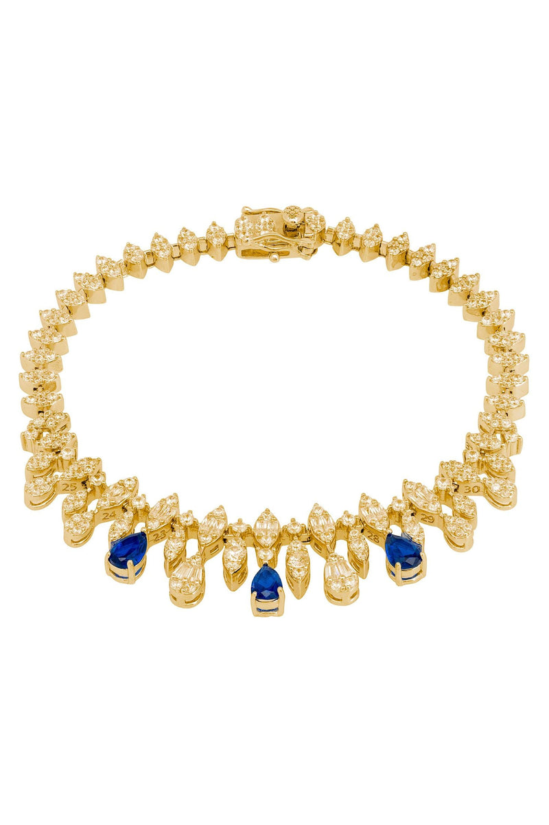 Duchess Sapphire Tennis Bracelet Gold