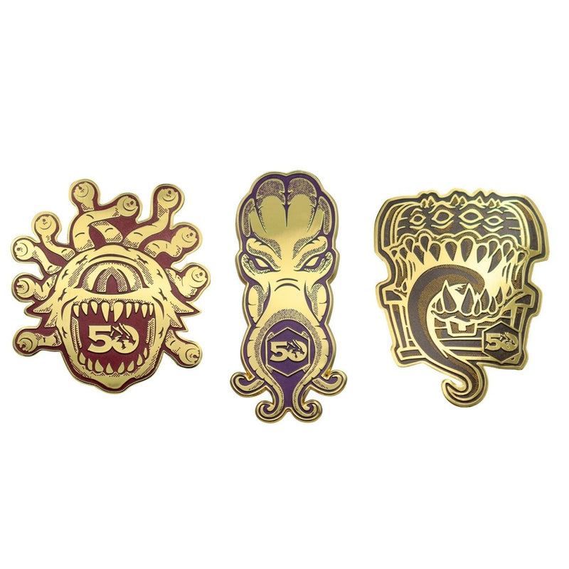 Dungeons & Dragons 50th Anniversary Set of 3 Pin Badges
