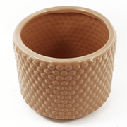Dusty Pink Raised Dots Ceramic Plant Pot 15 x 15 x 12.5cm - InStock