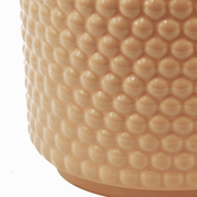 Dusty Pink Raised Dots Ceramic Plant Pot 15 x 15 x 12.5cm - InStock