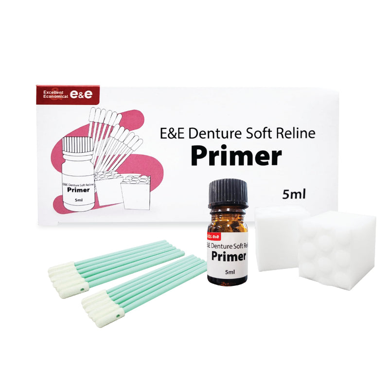 E&E Denture Soft Reline Primer – Strong Bond for Acrylic Dentures | Easy-to-Use, Long-Lasting Adhesion