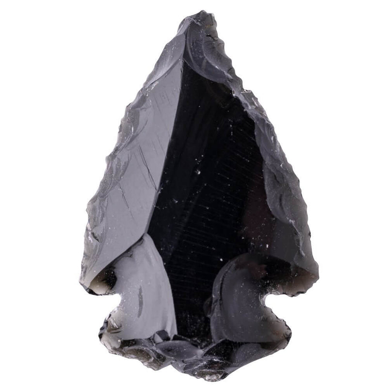 Obsidian Arrowhead Natural Volcanic Glass Collectible Crystal