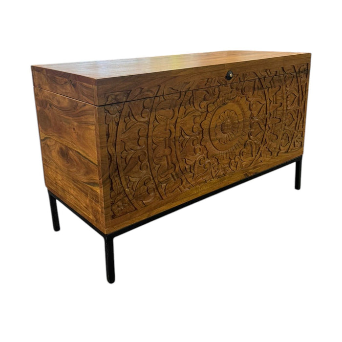 90CM WOODEN CHEST