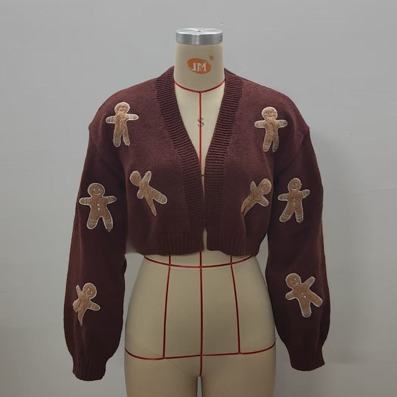 Short Coat Knitted Cardigan Women's Sweater