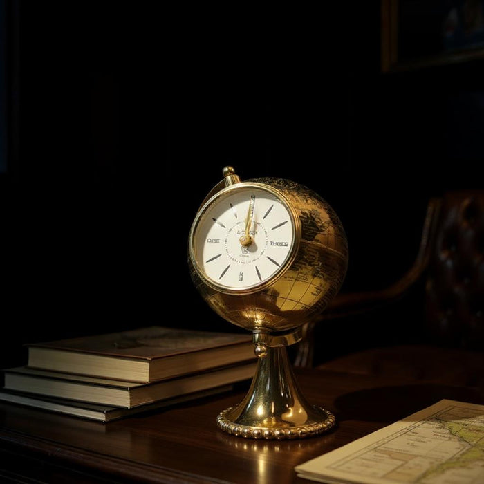 TABLE CLOCK GLOBE DESIGN