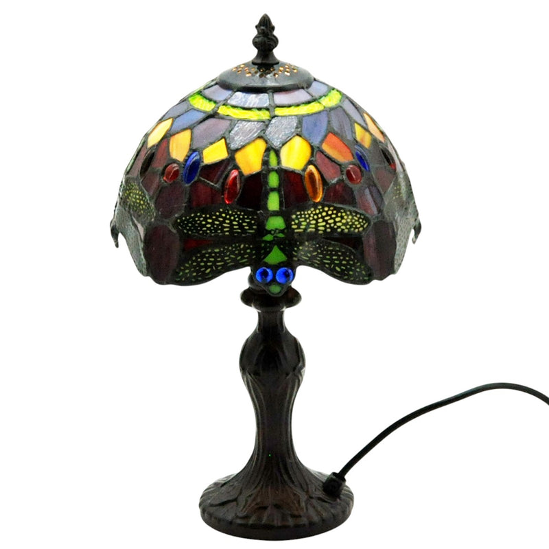 8" SHADE RED DRAGONFLY TIFFANY LAMP