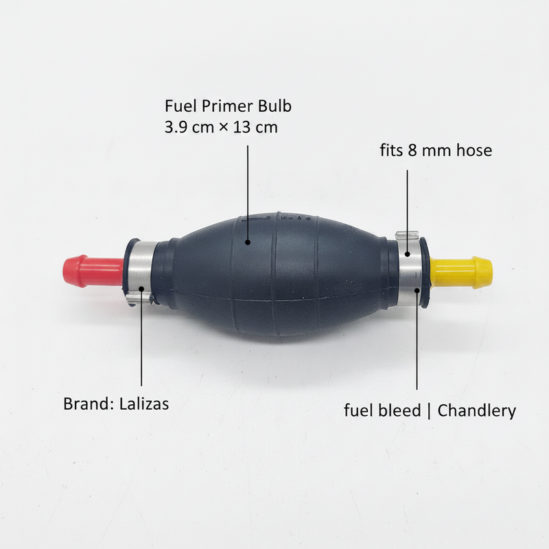 Fuel Primer Bulb 3.9 cm × 13 cm (fits 8 mm hose) | 4Boats