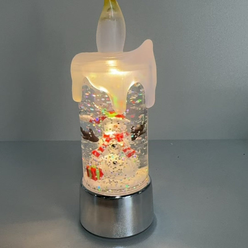 Christmas Decorations Candle Light Scene Layout