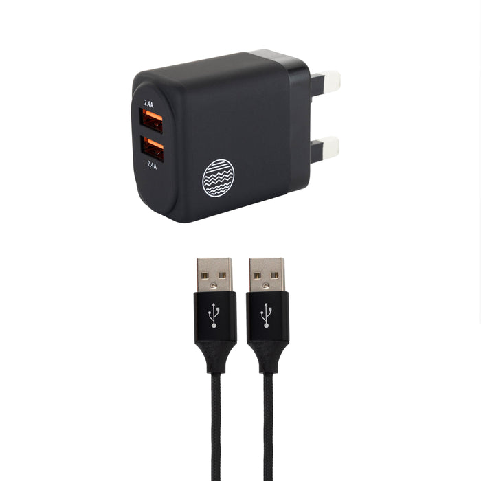 Our Pure Planet (Harry Kane's ECO Brand) - 24W Dual USB-A Wall Charger (UK port)