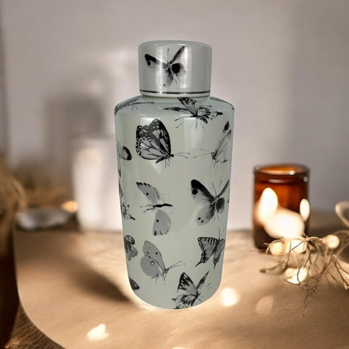 36CM GINGER JAR butterfly