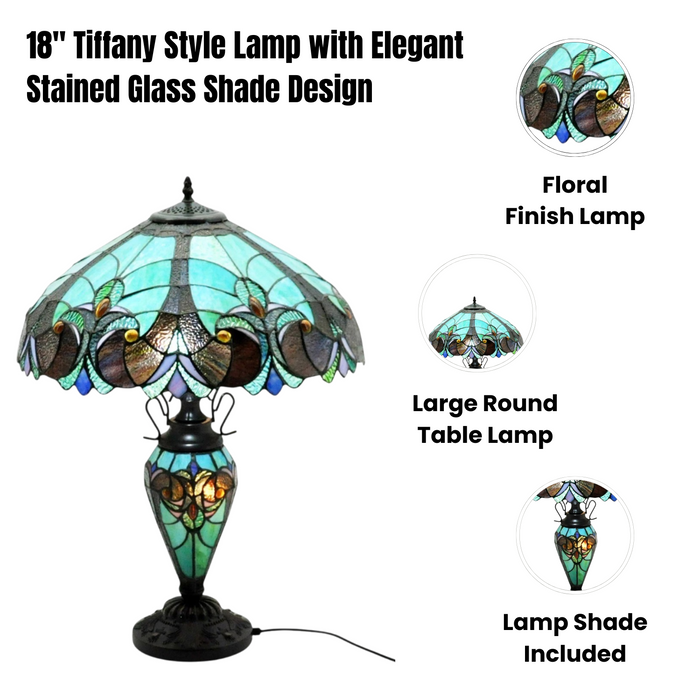 18" DOUBLE TIFFANY LAMP