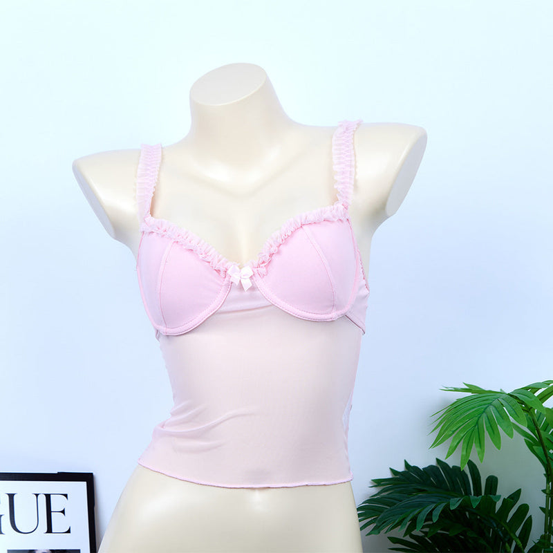 Women's Leopard-print Strappy Mesh Lace Underwire Shaper