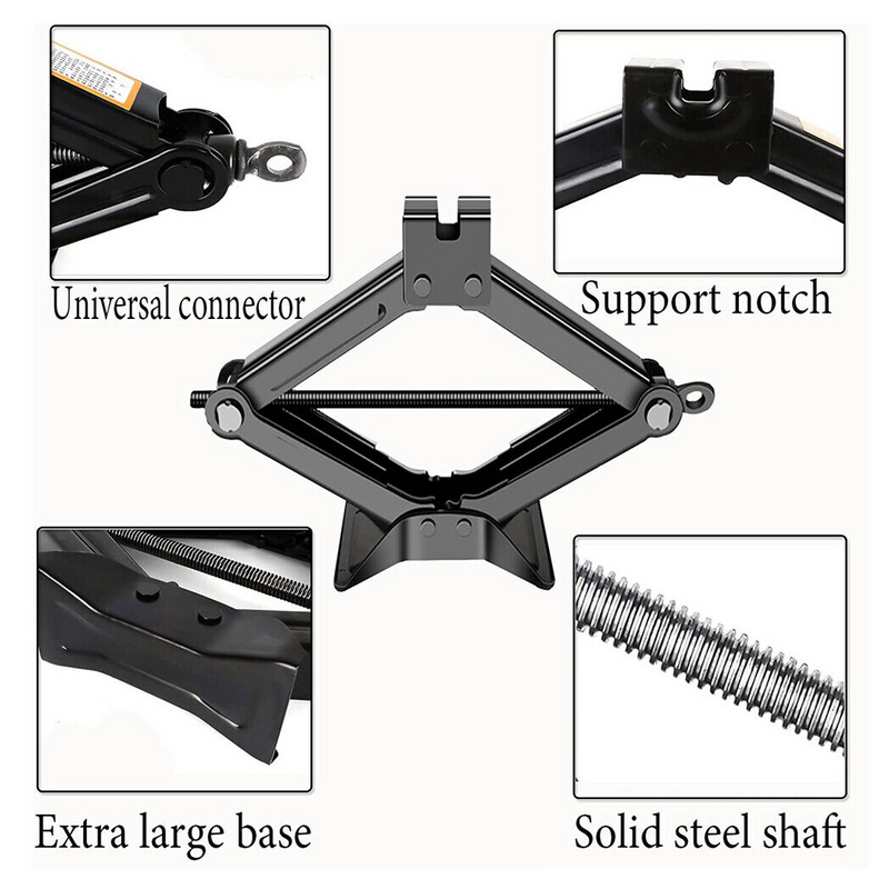2.5T Scissor Jack + Extendable Wheel Wrench Brace Socket Car Van Tire Hand Tool