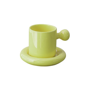 Creative Vitality Egg Yolk Cup Mug and Saucer Set
