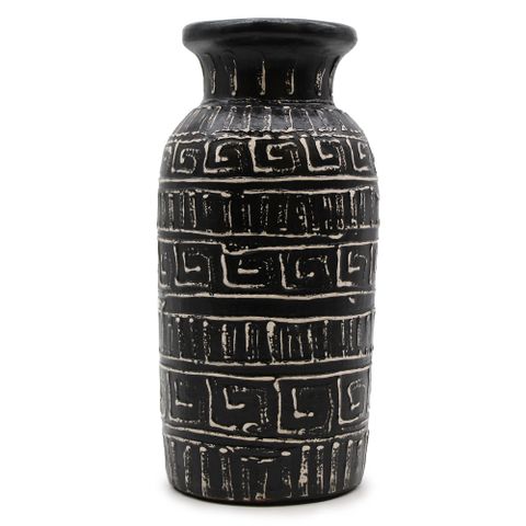 Greek Straight Dry Flowers Vase - Chocolate